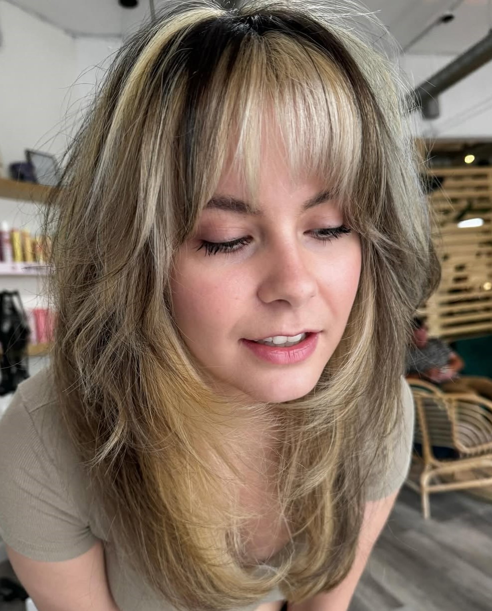 Chunky Blonde Streaks with Lows