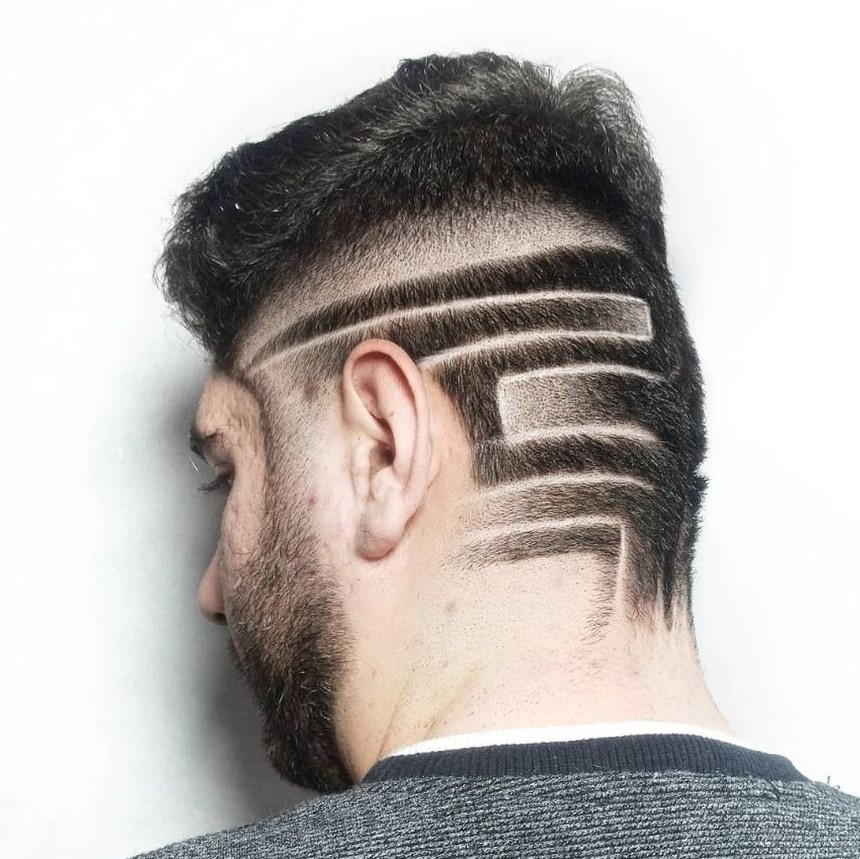 Taper Cut with Geometric Hair Design